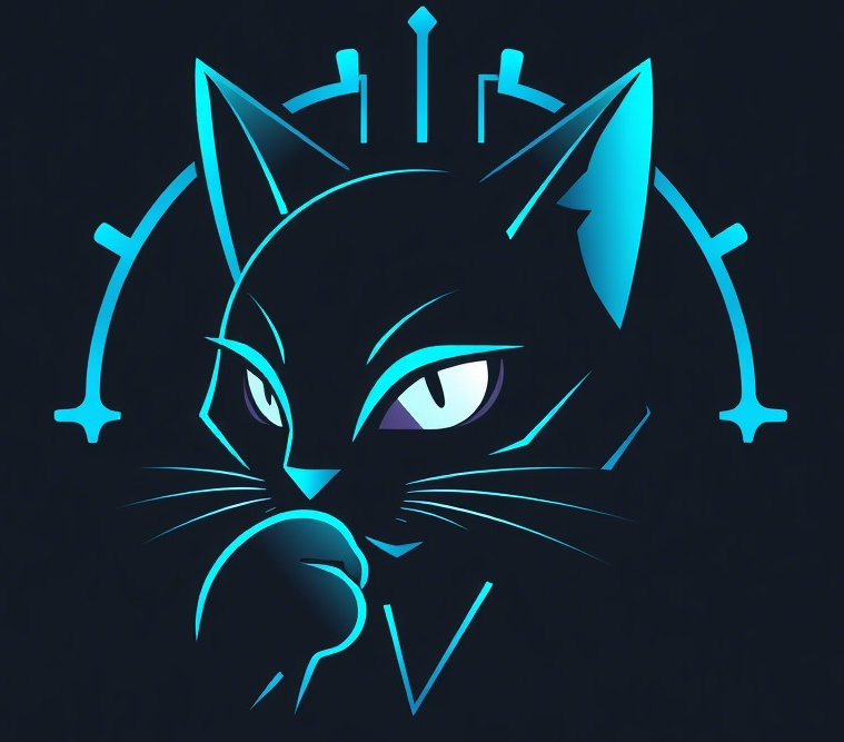 ianomia — Felino azul digital, mascote da marca
